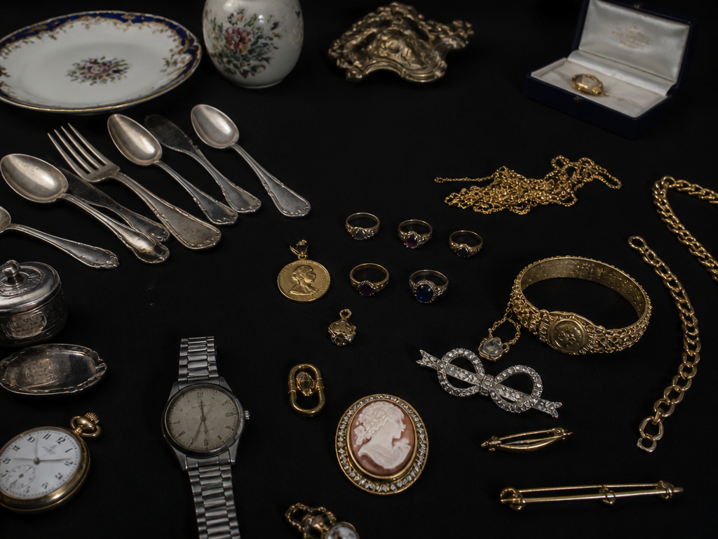 Objets de valeur et bijoux anciens expertisés lors du tri