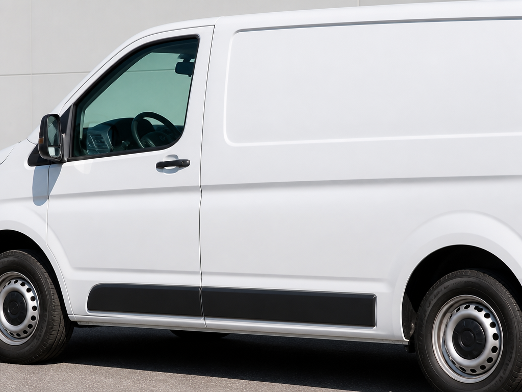 Camion utilitaire blanc totalement banalisé sans logo ni marquage publicitaire