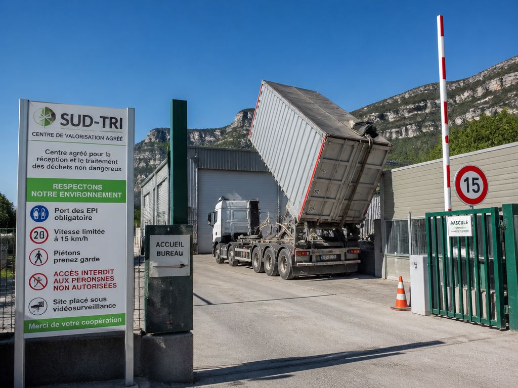 Dépôt des déchets dans un centre de traitement agréé du 06 avec traçabilité complète