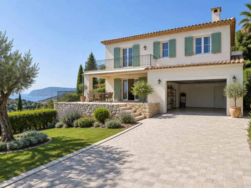 Villa méditerranéenne avec garage et accès au chargement
