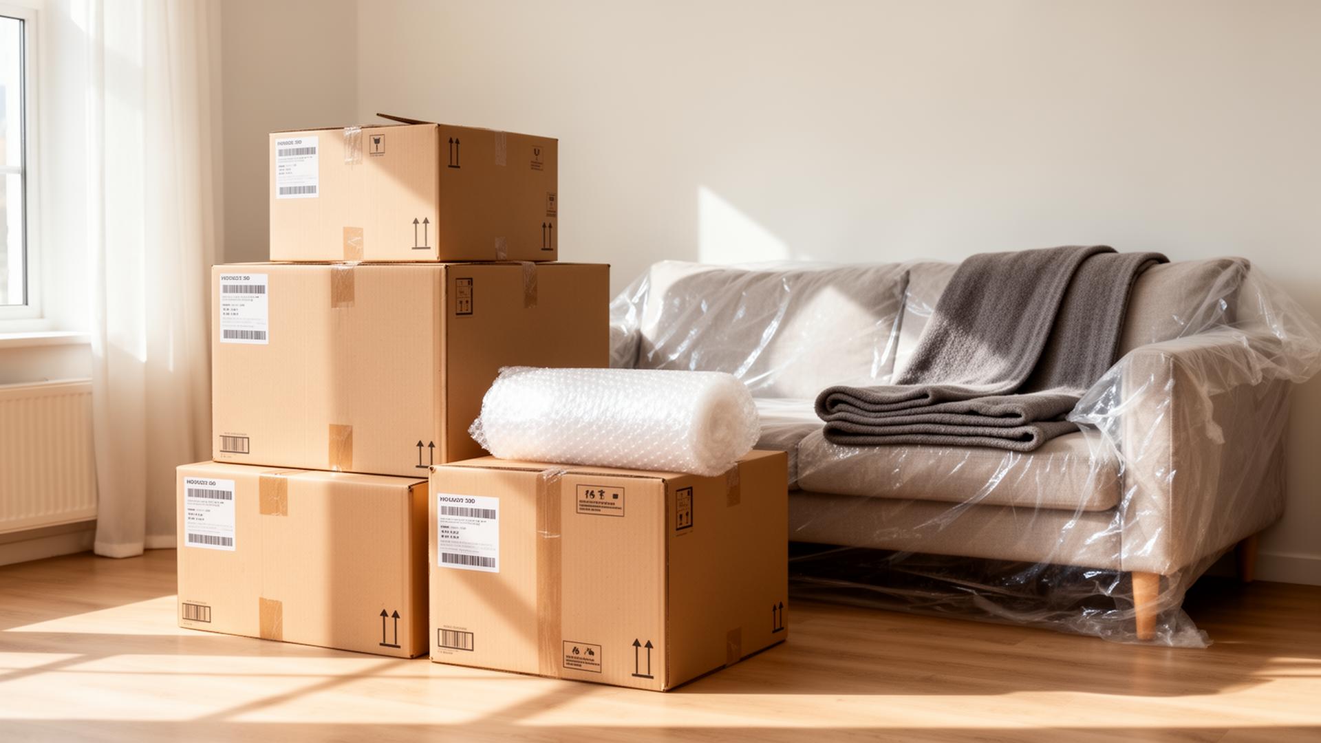 Service d'emballage déménagement — cartons, papier bulle, protection mobilier