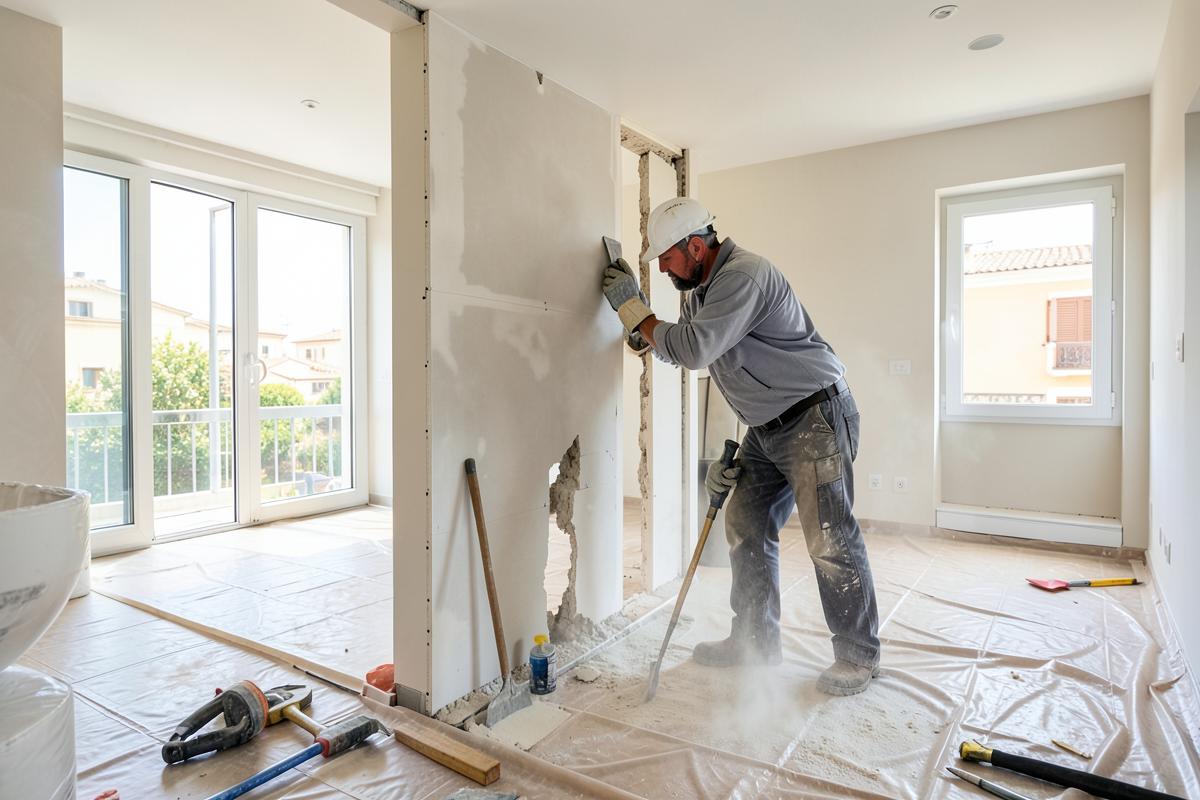 Dépose de carrelage et cloisons à Cannes : préparer le terrain pour vos artisans