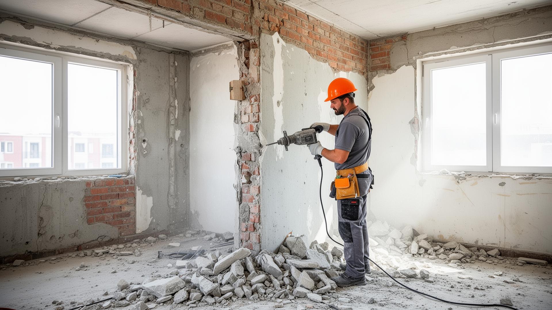 Chantier de démolition intérieure à Nice