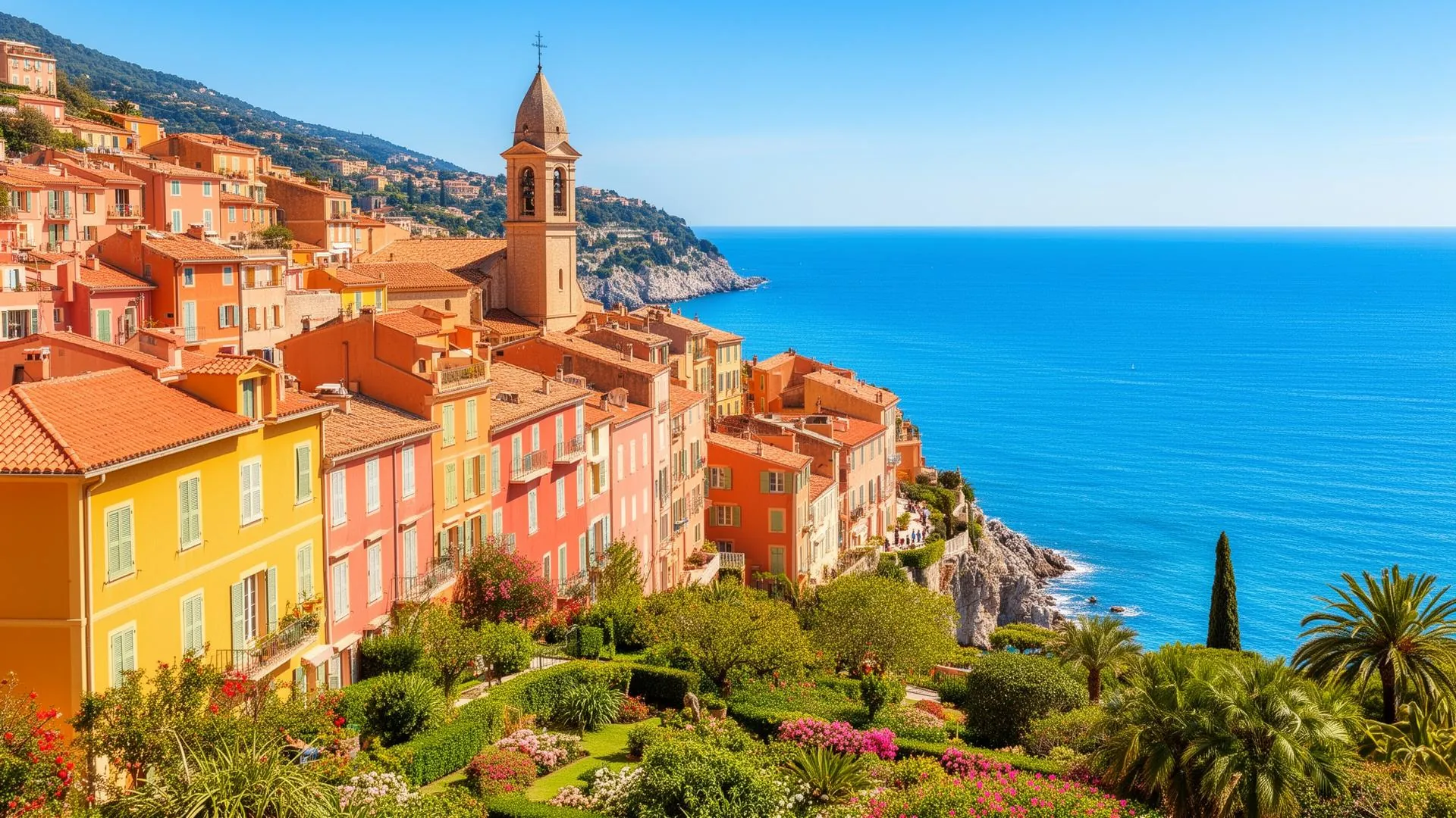 Débarras appartement Menton – Façades colorées du vieux village