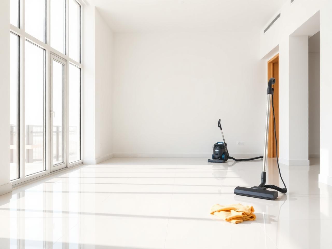 Appartement parfaitement nettoyé après chantier, sols brillants, prêt à emménager