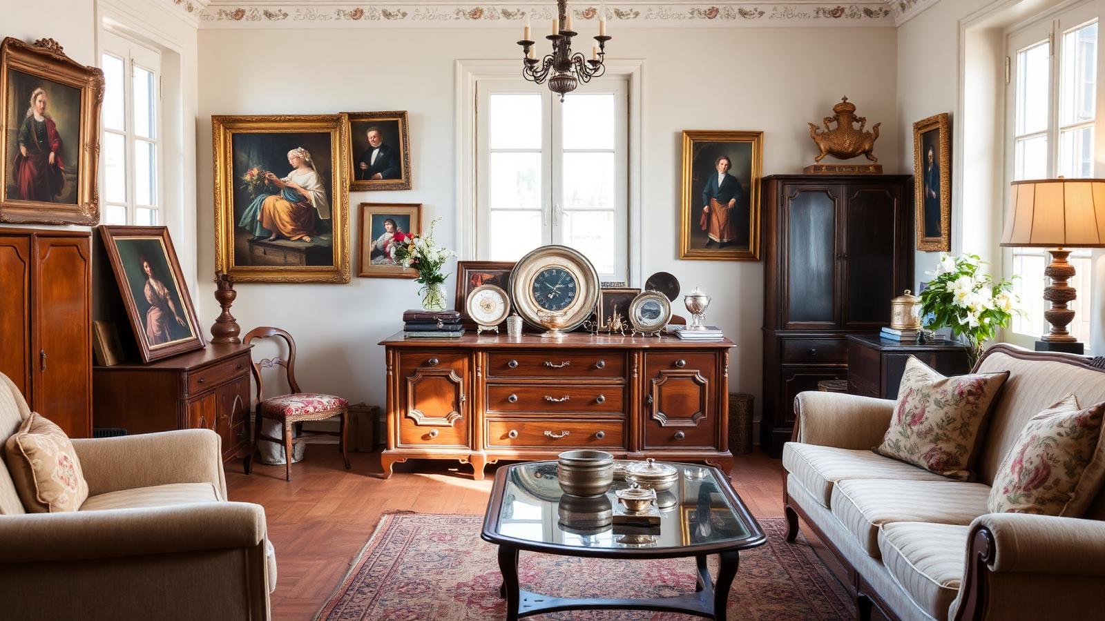 Mobilier ancien, tableaux et argenterie estimés avant un débarras d'appartement à Nice